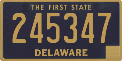 DE license plate 245347