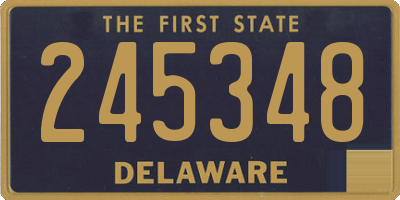 DE license plate 245348
