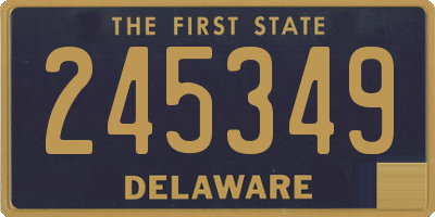 DE license plate 245349