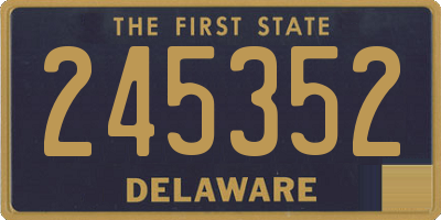 DE license plate 245352