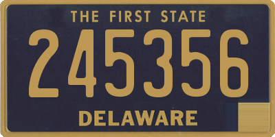 DE license plate 245356