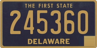 DE license plate 245360