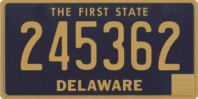 DE license plate 245362