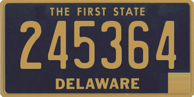 DE license plate 245364