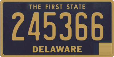DE license plate 245366