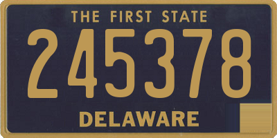 DE license plate 245378