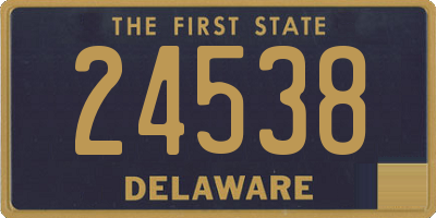 DE license plate 24538