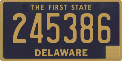 DE license plate 245386