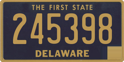 DE license plate 245398
