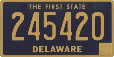 DE license plate 245420