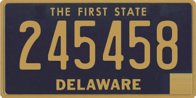 DE license plate 245458