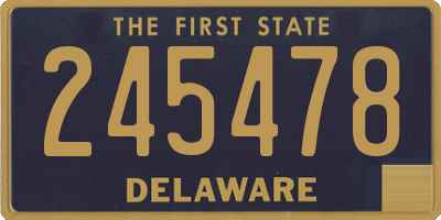 DE license plate 245478