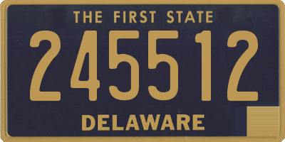 DE license plate 245512