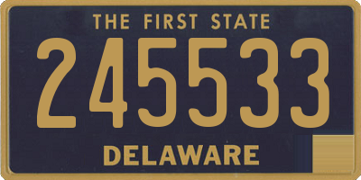 DE license plate 245533