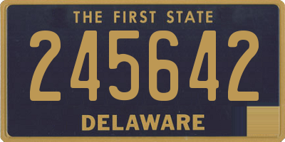 DE license plate 245642