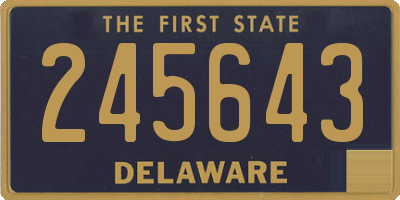 DE license plate 245643
