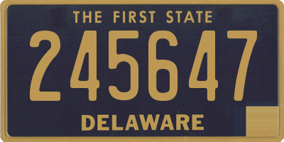 DE license plate 245647