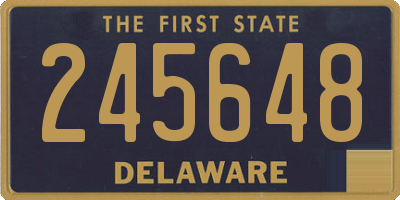 DE license plate 245648