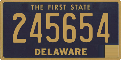 DE license plate 245654