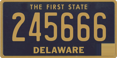 DE license plate 245666