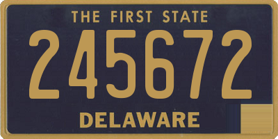 DE license plate 245672