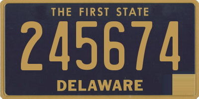 DE license plate 245674