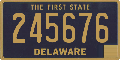 DE license plate 245676