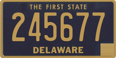DE license plate 245677