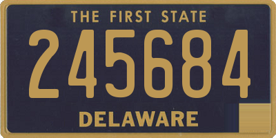 DE license plate 245684