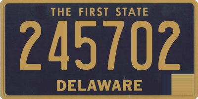 DE license plate 245702