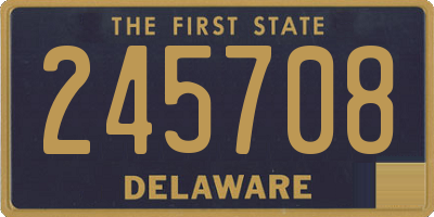 DE license plate 245708