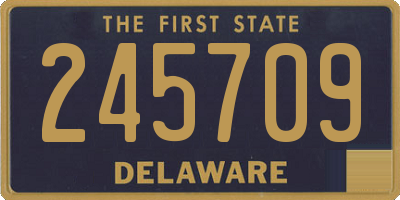 DE license plate 245709