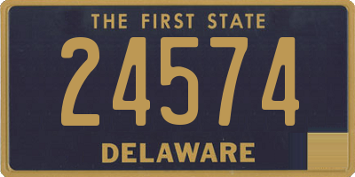 DE license plate 24574