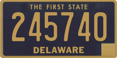 DE license plate 245740