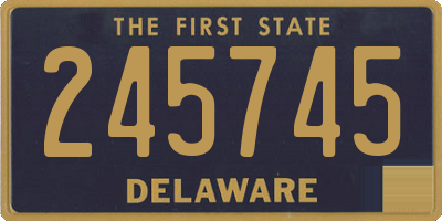 DE license plate 245745
