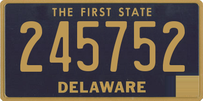 DE license plate 245752
