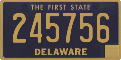 DE license plate 245756