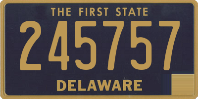 DE license plate 245757