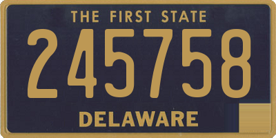 DE license plate 245758
