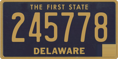 DE license plate 245778
