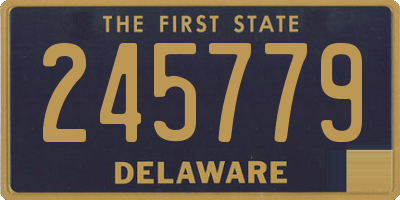 DE license plate 245779