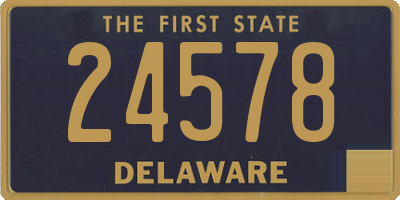 DE license plate 24578