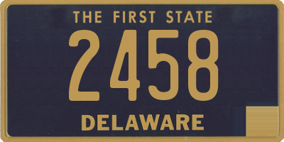 DE license plate 2458