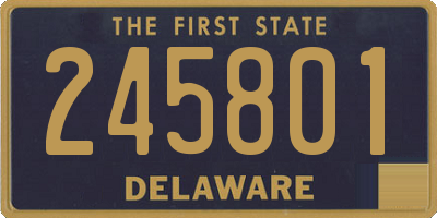 DE license plate 245801