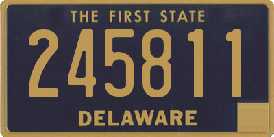 DE license plate 245811