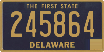 DE license plate 245864