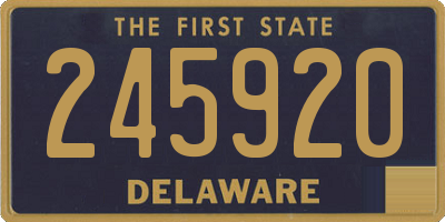 DE license plate 245920