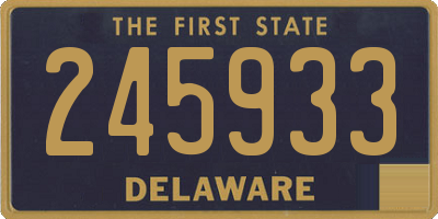 DE license plate 245933