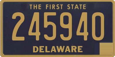 DE license plate 245940