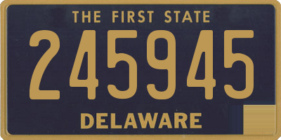 DE license plate 245945